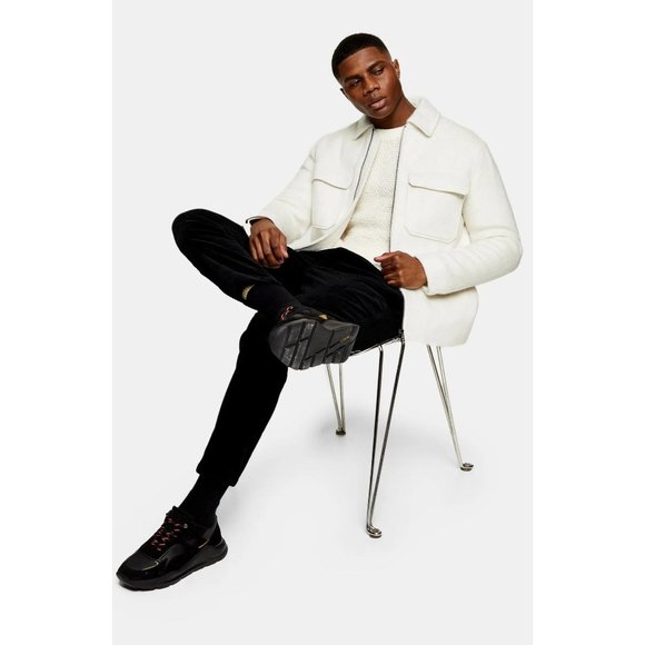 TOPMAN Whyatt Corduroy Skinny Pants in Navy Blue - 32 - Picture 3 of 6